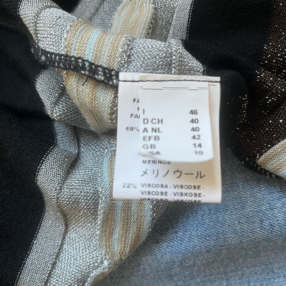 Missoni Wool Blend Tank and Cardigan Set With Metallic Striping Detailing 46/XL - Picture 9 of 11